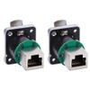 Conector de enchufes de interfaz RJ45 Aislador ignífugo, 2 uds.,