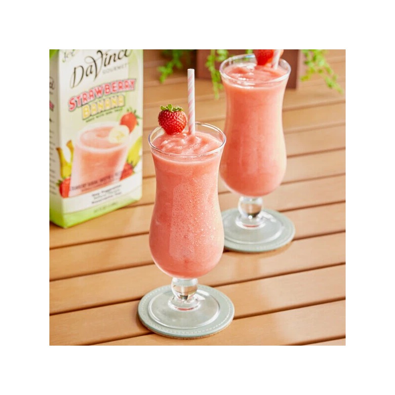 FixtureDisplays DaVinci Gourmet 64 fl. oz. Strawberry Banana Real Fruit