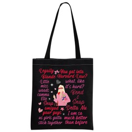MNIGIU L-Blonde Tote Bag L-Blonde Musical Tote L-Blonde Musical Merch L-BlondeQuote(Legally quote Black)