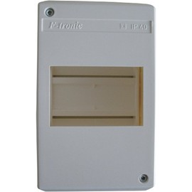 UNITEC Surface-mounted small distributor, fuse box, distribution box, IP40, 1x4 modules, white