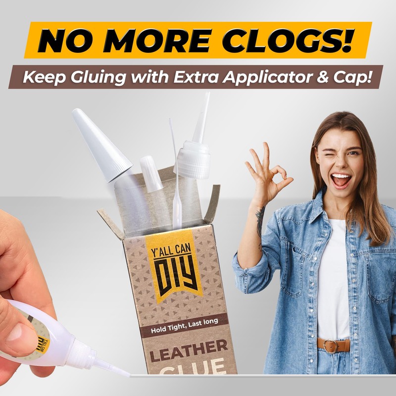 Y'allCanDiy Super Glue for Leather - Leather Glue - Adhesive
