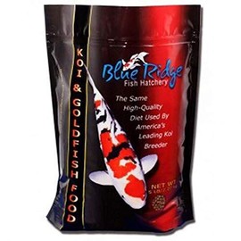 Blue Ridge Koi Fish Food 5lb - Koi Food 3/16” Large and Mini Blend Growth Formula, Goldfish Food, Premium Fish Food for Ponds, Floating Pond Pellets