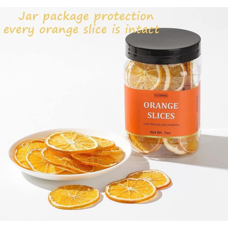 ULTHMOK 5oz Dried Orange Slices Dehydrated Dry Oranges Natural &
