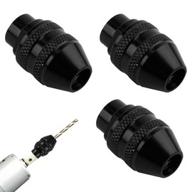 Pack of 3 drill chucks for Dremel, keyless drill chuck for Dremel replacement 1/32-1/8 chuck, three-jaw drill chuck, compatible with Dremel 4000, 3000, 8200, tool accessories for precision work