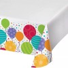 Creative Converting Balloons Celebrations Plastic Table Cover, 48” x 88"
