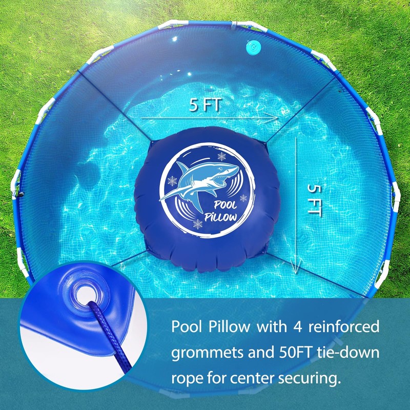 Silvonte 5x5 Ft Pool Pillow for Above Ground Pools, Heavy