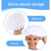 White Shower Cap, Terry Lined Shower Cap for Women, Double