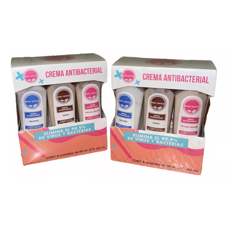 Medi-Shield Crema Antibacterial Manos Paquete 12 Piezas Medi-shield
