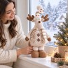 Christmas Snowman Stretch Doll – Creative Knitted Elk Doll for