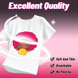 Pinkie White Fabric Light Heat Transfer Paper A4 10 Sheets +1 Sheet A3 Teflon Paper Iron on Transfers for T-Shirts Printable Vinyl for Inkjet & Laser Printer (LI-H-L3.0-10)