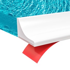 3ft/5ft/6ft/8ft10ft Collapsible Shower Threshold Water Dam Water Barrier for Shower and Water Stopper Keeps Water Inside Water Threshold for Wet and Dry Separation (8ft, White)