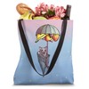 Cute Fruit Bat with Umbrella Fruit Basket Tote Bag