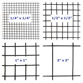 MTB Black PVC Coated Hardware Cloth 36 Inch x 25 Foot -1/2 Inch x 1/2 Inch 19GA