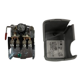 Square D 135-175 PSI Air Compressor Pressure Switch, Pumptrol, Hinge Lever Actuator, Grey, Manual Operation