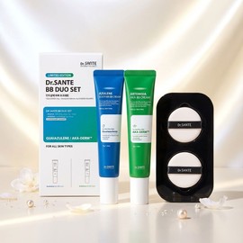 Santé BB Duo Set (Azulene Suder + Aka) + 2 Puffs / 상떼 비비 듀오 세트 (아줄렌수더+아카)+퍼프2장