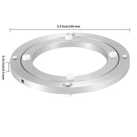 MUKLEI 3 PCS 5.5 Inches Turntable Bearings, Aluminium Alloy Lazy Susan Hardware, Rotating Bearing Turntable for Rounding Dining Table, 110 lbs Max Load Bearing Capacity