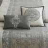 LANCO MODERN LIFESTYLE California King Size Comforter Set, Grey Beige,