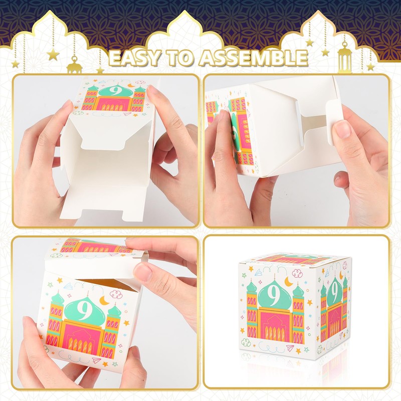 HOWAF 1-30 Ramadan Countdown Boxes, Ramadan Advent Calendar 30 Days