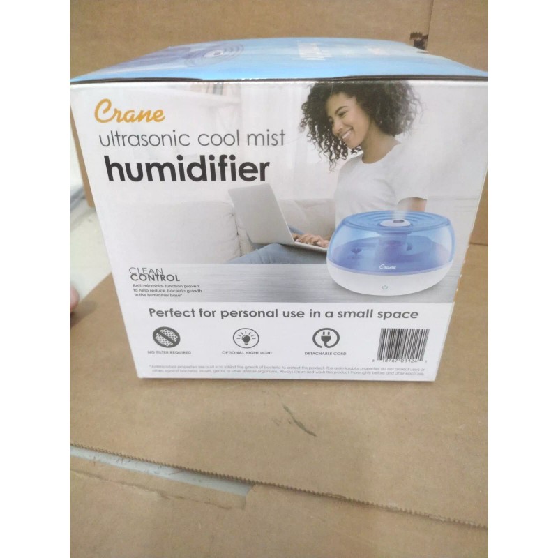 Crane Personal Ultrasonic Cool Mist Humidifier 0.2 Gallon, Filter Free
