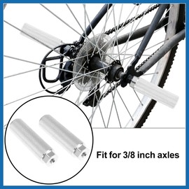 A ABSOPRO 1 Pair Axle Rear Foot Pegs Footrests for BMX MTB Bike Fit 3/8" Axles Item Replacement