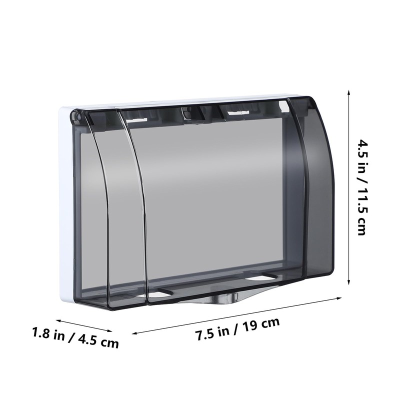 TOPPERFUN Tapa de Enchufe Impermeable, 19.00x11.50x4.50cm Tapa de Enchufe de