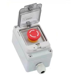 IP67 Waterproof and Dustproof Button Control Box with Protective Cover for Emergency Stop Switch