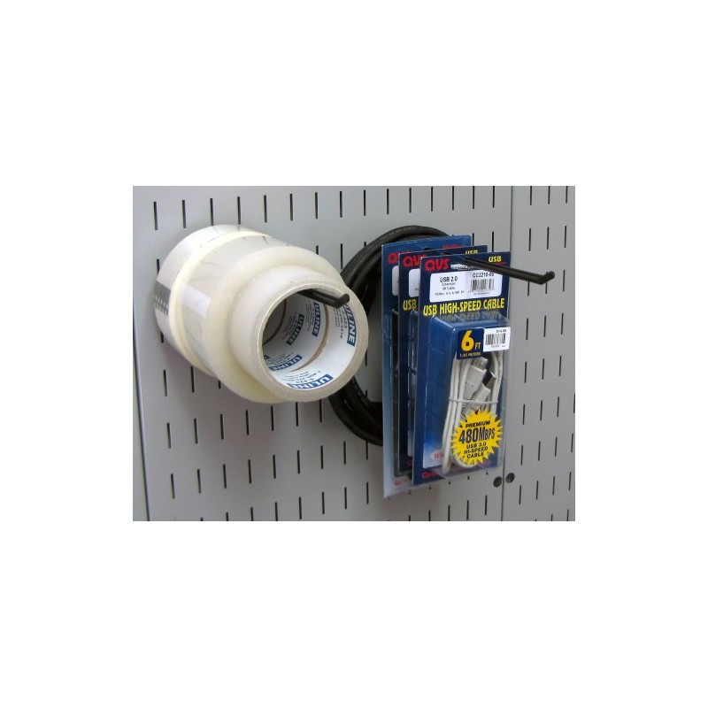 Wall Control 9in Reach Extended Hook Pair - Slotted Metal