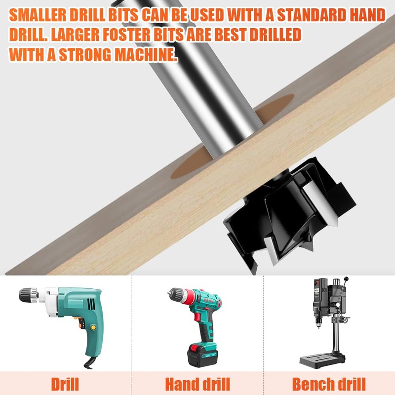 Flintronic Forstner Punta per Trapano, Punta da Trapano per Legno,