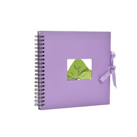 Arpan Photo Album Scrapbook DIY Memory Book Spiral Bound 50 Cream Pages 25 Sheets With Cut-Out Window Wedding Gift Guest Book