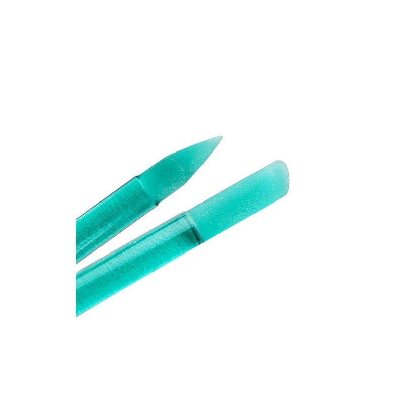 Bona Fide Beauty Czech Glass Cuticle Pusher with Case Green
