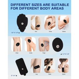 Lanieney 10 Pack Large TENS Unit Electrodes Pads, Upgraded Self-Adhesive Latex-Free Non-Irritating Electrode Patches with Standard 3.5mm Snap-on Connector, Compatible with Belifu, Brilnurse TENS