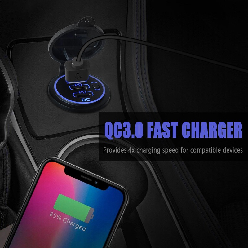 Autopher 2 Pack USB C Car Charger Dual 20W PD