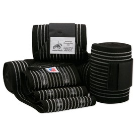 Saratoga Horseworks Horse Bandages 4 inches X 9 feet Set Of 4 - Black