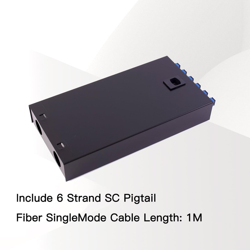 SC SM 6Port Box +Cables Wall Mount Fiber Enclosure with