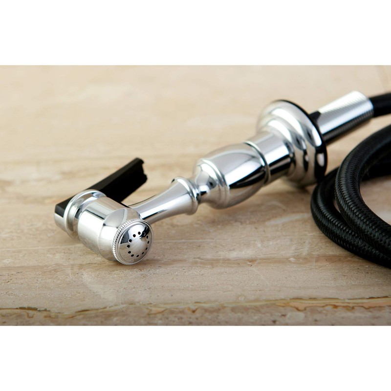 Kingston Brass Gourmetier KBSPR1 Kitchen Faucet Sprayer with Hose, Polished