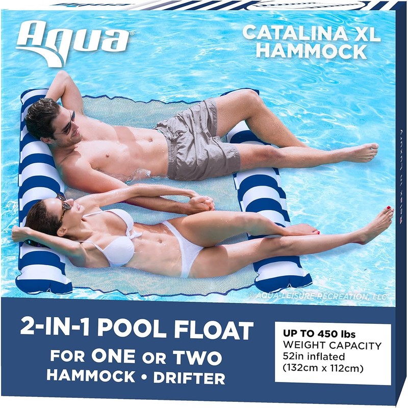 Aqua 2-in-1 Catalina XL Pool Float & Water Hammock –