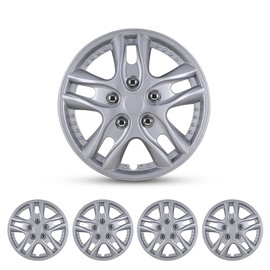 AUTOWIKI 12" Wheel Rim Covers Universal Hubcaps, Fashion Style Hubs Snap on Car Truck SUV PP Plastic Exterior Accessories - 12" Universal Hubcaps Set of 4 (Lacquer)