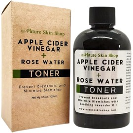Apple Cider Vinegar + Rose Water Toner - Prevent Breakouts and Minimize Blemishes with Soothing Lavender Oil, ACV Face Toner
