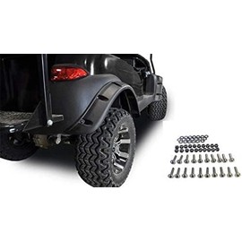 Huskey 4PCS Golf Cart Fender Flares for Club Car Precedent 2004-Up G&E Models With Stainless Steel Hardware,3-4 Inches Wide, Made of Impact-Resistant Plastic,for Lifted Golf Cart with Offroad Tires