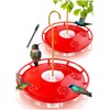 eWonLife 2 Pack 16 oz Saucer Hummingbird Feeders for Outdoors,