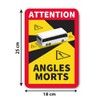 Attention Angles Morts Dead Spot Sticker Pack of 6 for