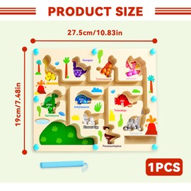 Yistoi Magnetic Game Labyrinth, Montessori Toy 2-6 Years, Motor Skills Toy 2 Years, Suitable Colour Matching Learning Counting Puzzles Sorting Boards, Birthday Gift for Girls and Boys