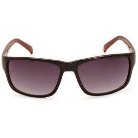 French Connection FCU591 Rectangle Men's Sunglasses Black/Brown One Size