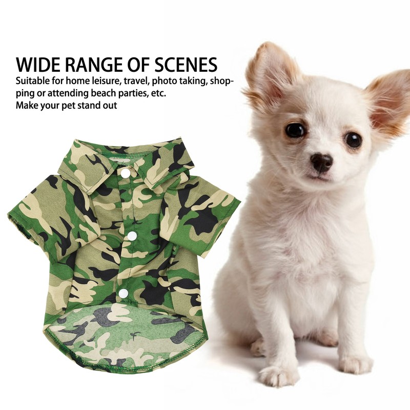 Dog Shirts Summer Stylish Camouflage Breathable Cool Pet Summer T