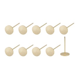 METALLIXITY Upholstery Nail Tacks (18x50x1.4mm) 40Pcs, Iron Flat Head Push Pins - for House Construction, Home Kitchen Furniture, Gold Tone