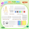 KETIEE Magic Puffy Paint: 58Pcs Magic Foam Texture Painting Kit,