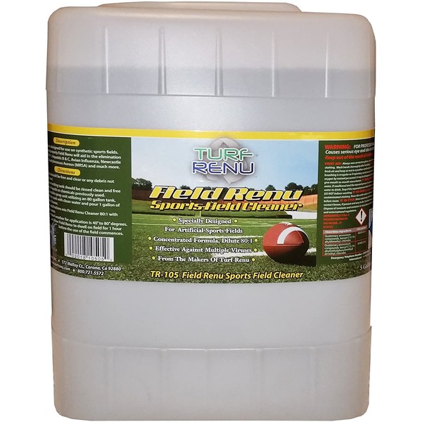 TURF RENU Tr10505 Cleaning Solution for Synthetic/Artificial Turf, 5-Gallon