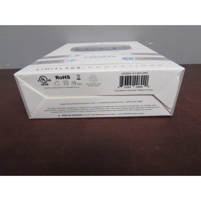 Limitless Innovations SEALED CHARGE HUB X7 GRAY MARBLE (33A)