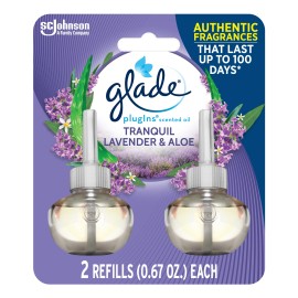 Glade PlugIns Refill 2 CT, Tranquil Lavender & Aloe, 1.34 FL. OZ.