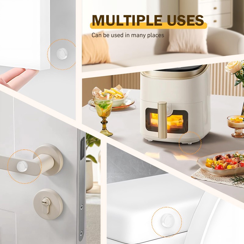240 Pcs Cabinet Door Bumpers, 1/2" Diameter Self Adhesive Clear